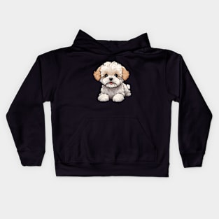 Kawaii Maltipoo Dog Lover Kids Hoodie